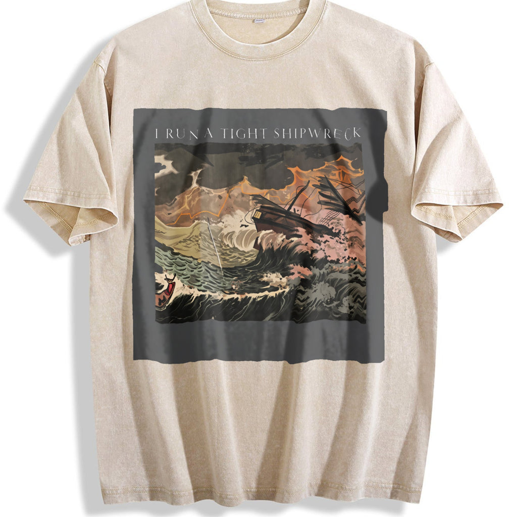 I Run a Tight Shipwreck Vintage Washed T-Shirt product image 1