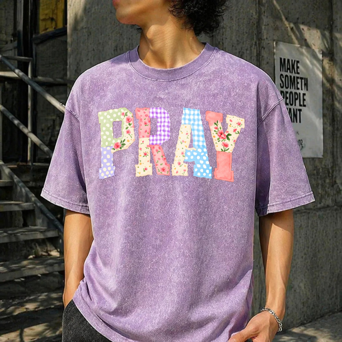 Pray Christian Vintage Washed T-Shirt product image 13