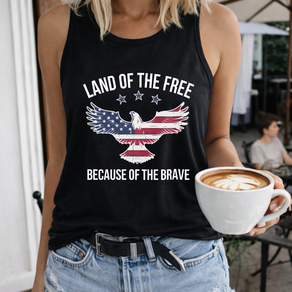 Land Of The Free Because Of The Brave Women's Tank Top