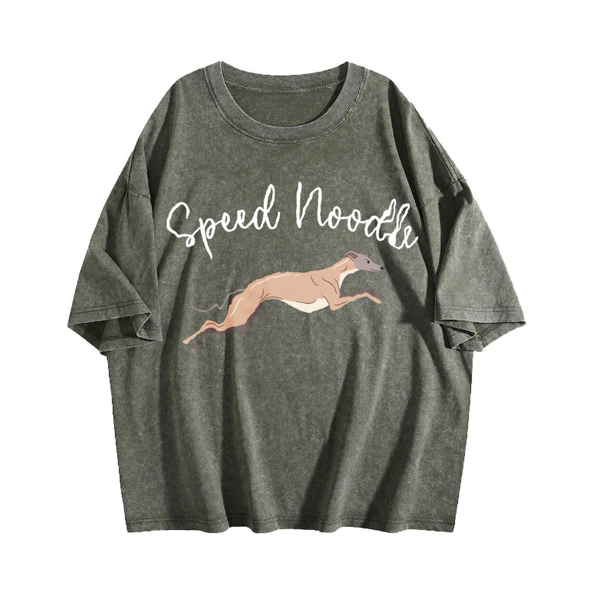 Speed Noodle Greyhound Lover Vintage Washed T-Shirt product image 4