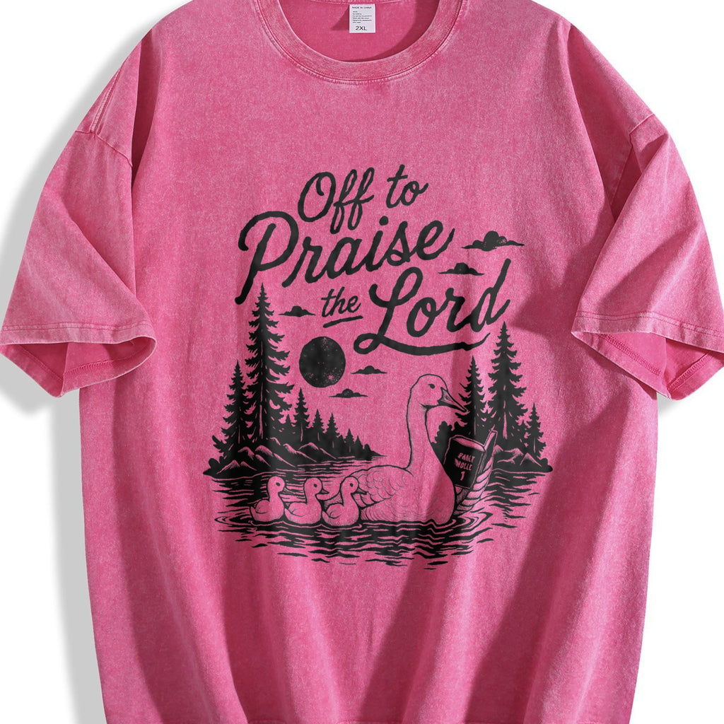 Off To Praise The Lord Christian Faith Duck Nature Vintage product image 7
