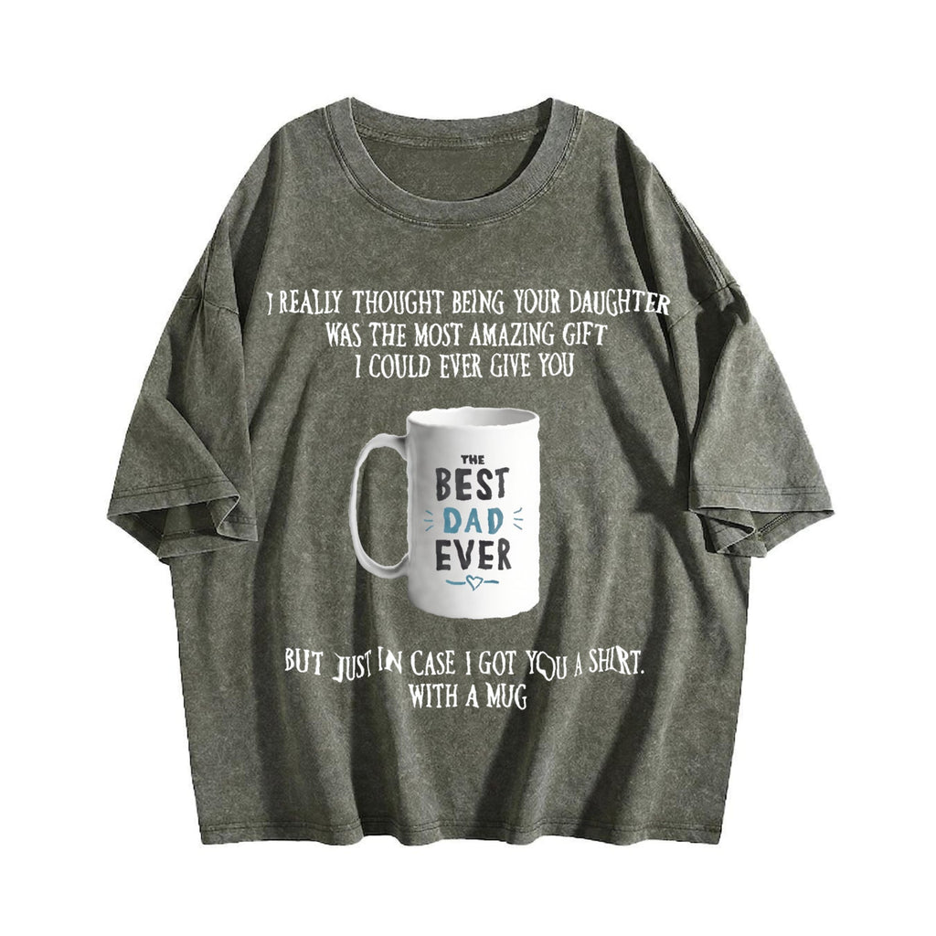 Funny Father's Day From Daughter Vintage Washed T-Shirt product image 4