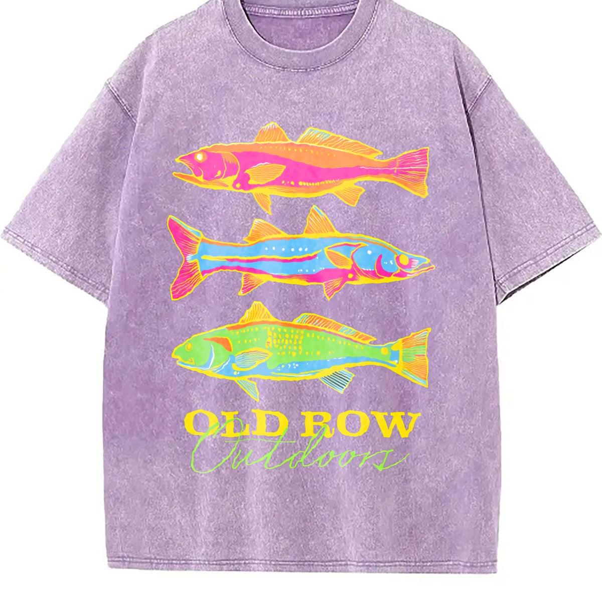 Summer Old Row Outdoor Fish Vintage Washed T-Shirt product image 6