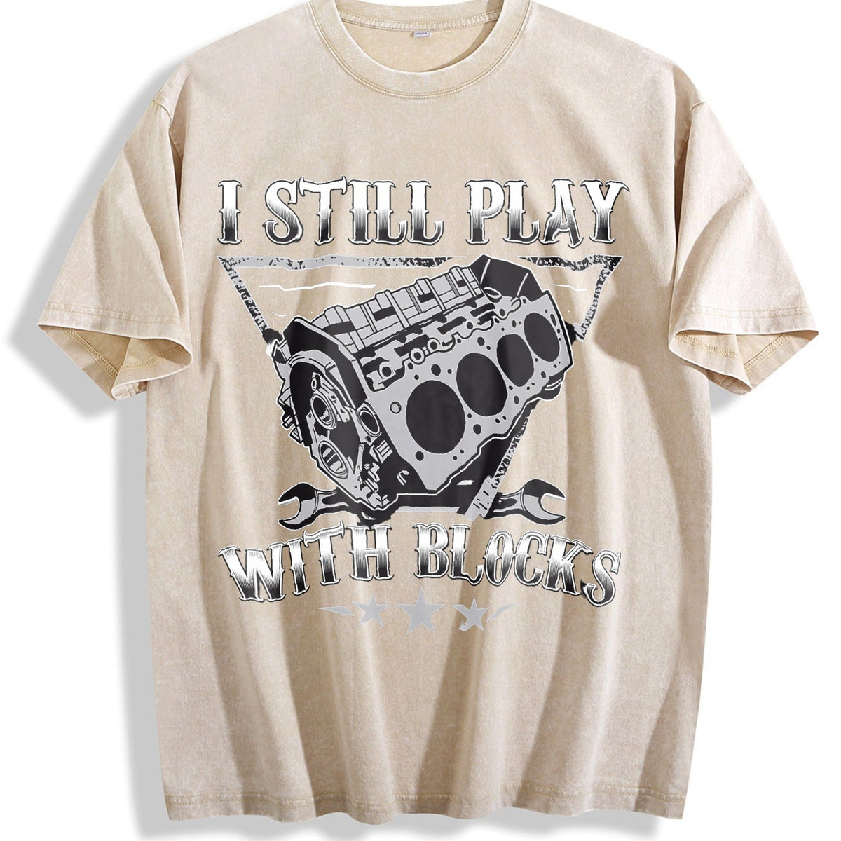 I Still Play With Blocks Engine Vintage Washed T-Shirt product image 1