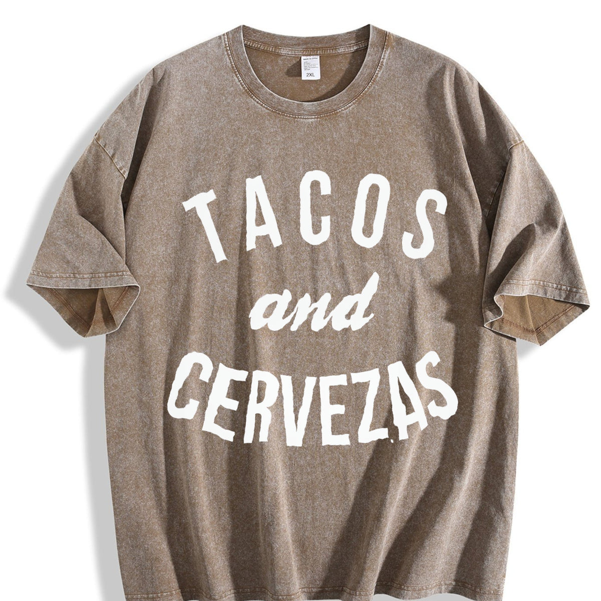 Tacos And Cervezas Funny Vintage Washed T-Shirt product image 3