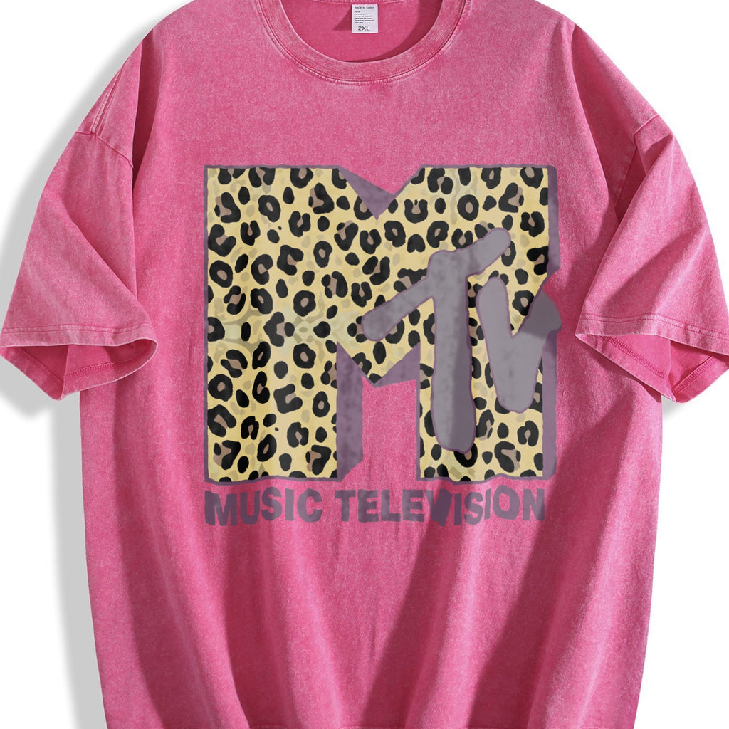 Mtv Classic Leopard Bold Logo Vintage Washed T-Shirt product image 7