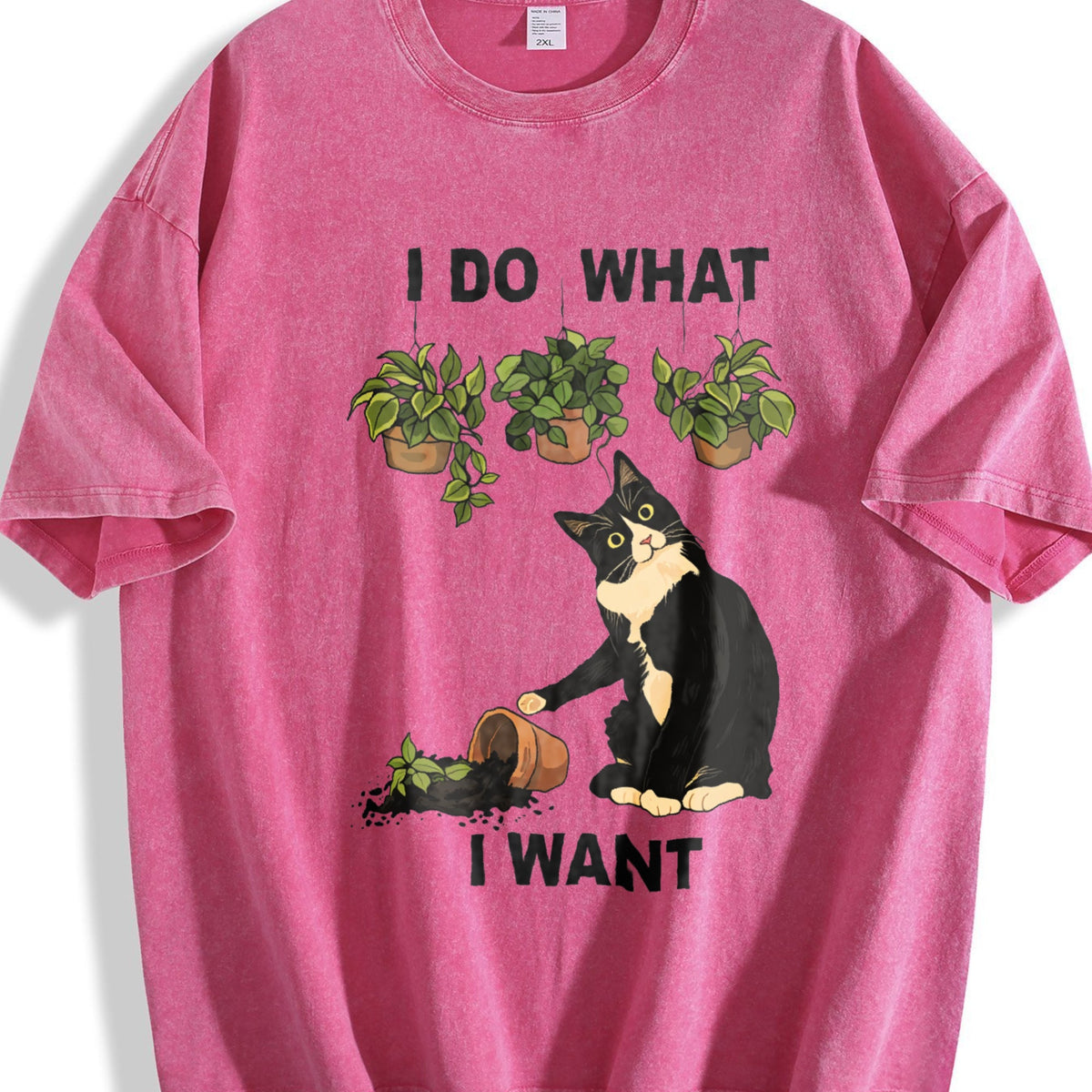 I Do What I Want Cat Vintage Washed T-Shirt product image 7