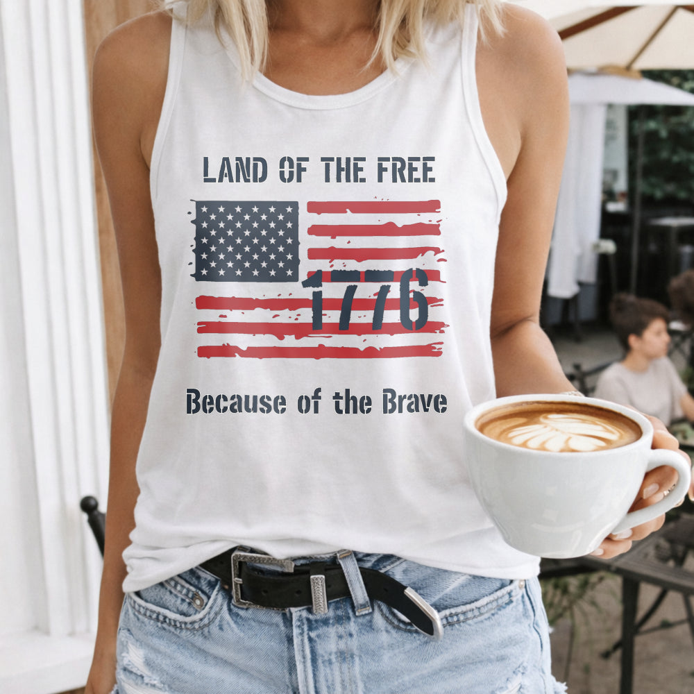 1776 Land Of The Free Because Of The Brave Women's Tank Top