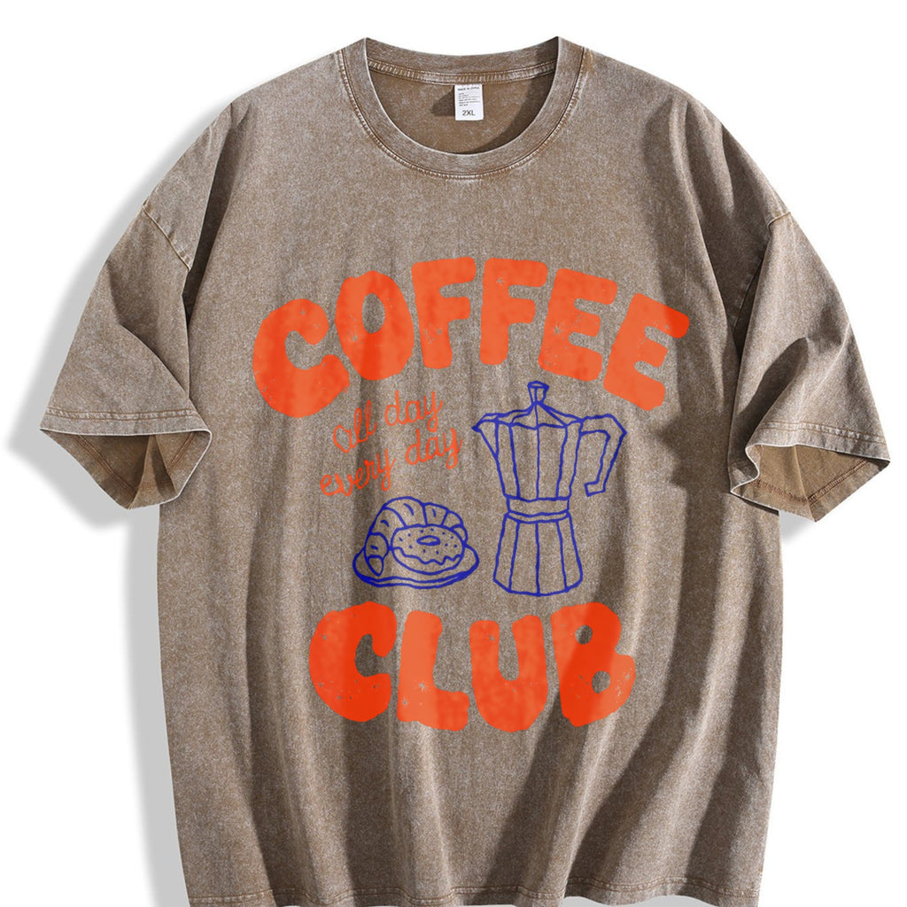 Coffee Club Vintage Washed T-Shirt product image 3