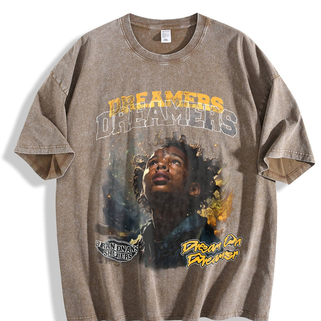Dreamers Galaxy Portrait Vintage Washed T-Shirt product image 3