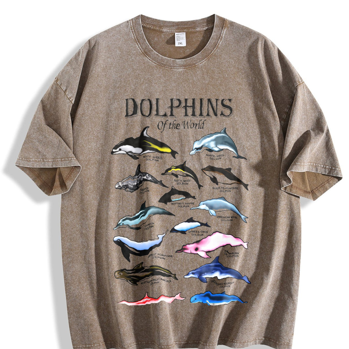 Dolphins Of The World Vintage Washed T-Shirt product image 3