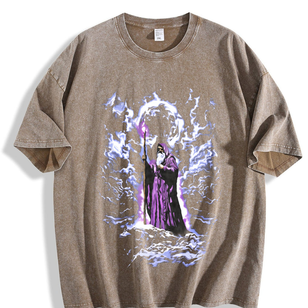 Wizard Dark Fantasy Vintage Washed T-Shirt product image 3