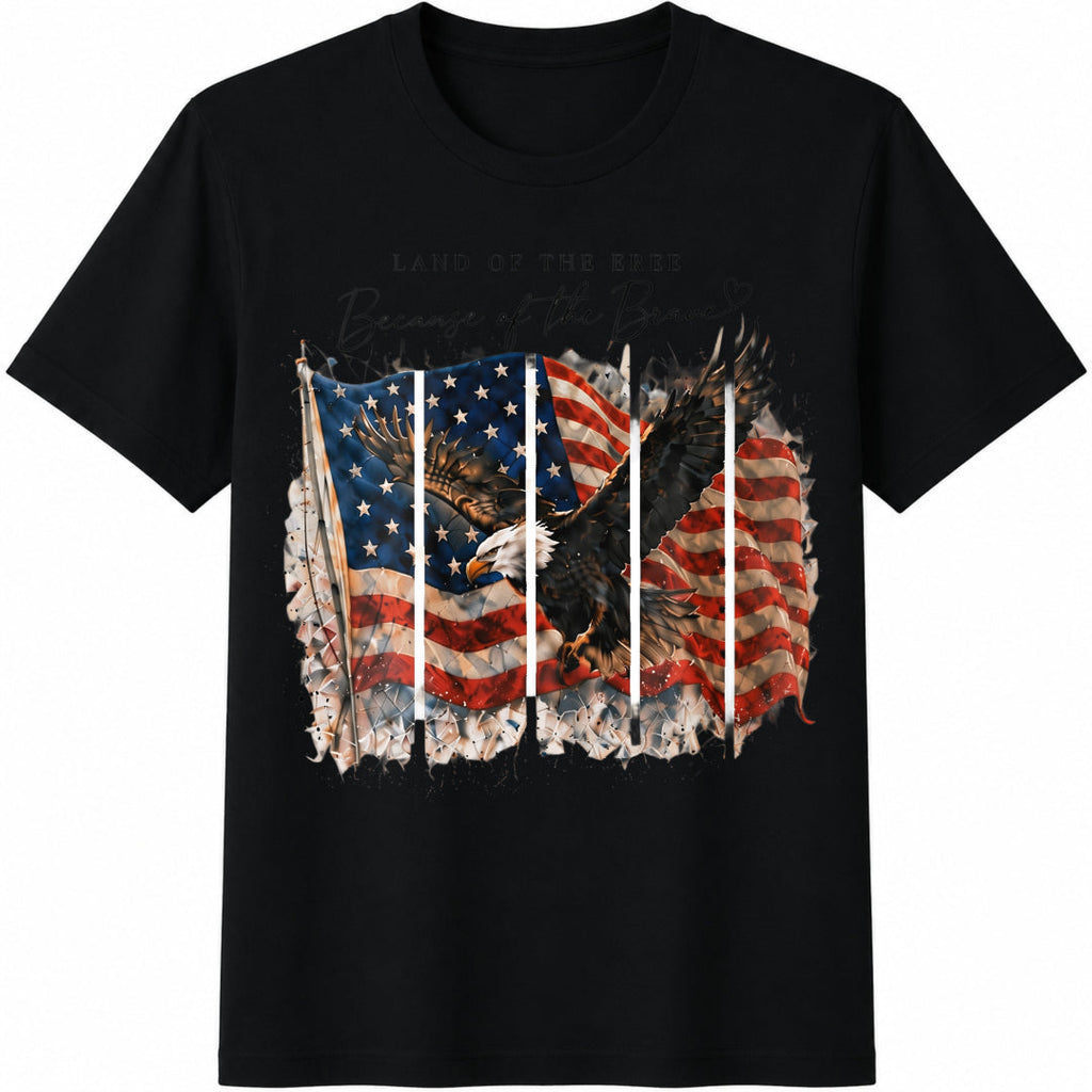Land Of The Free Because Of Brave Cotton T-Shirt product image 1