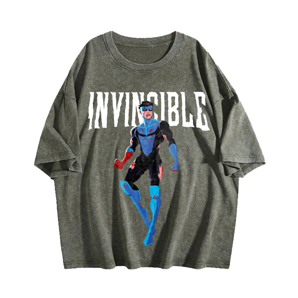 Black Invincible Mark Grayson Vintage Washed T-Shirt product image 4