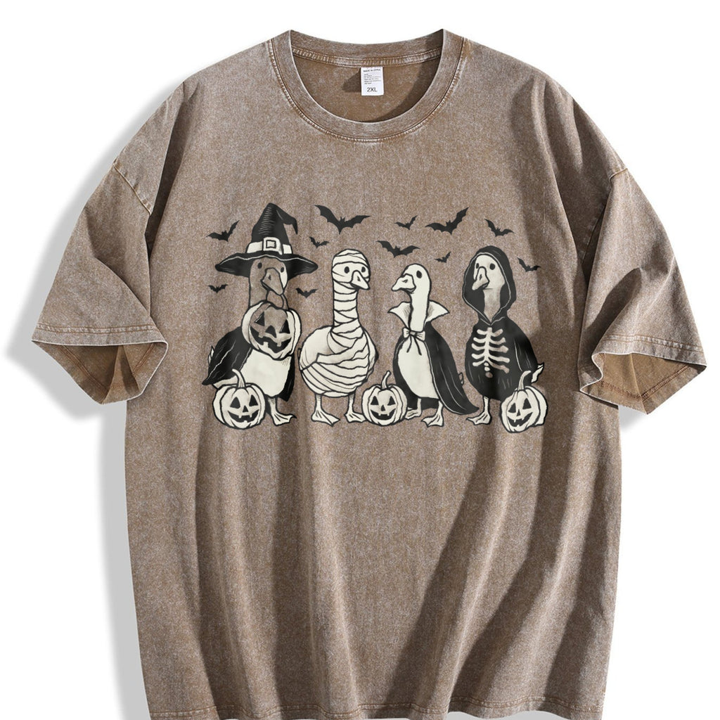 Popular Goose Halloween Vintage Washed T-Shirt product image 3