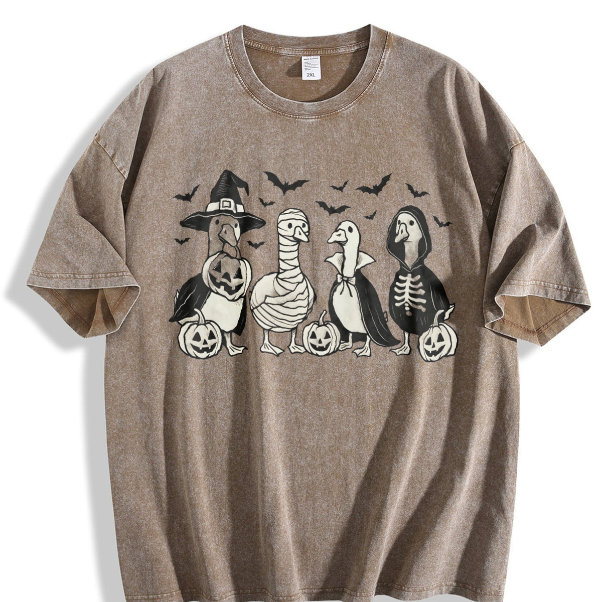 Popular Goose Halloween Vintage Washed T-Shirt product image 3