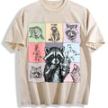 Raccoon Drink Coffee Vintage Washed T-Shirt product image 1