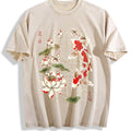 Koi Fish Lotus Floral 100 Y2K Boxy Aesthetic Summer Vintage product image 1