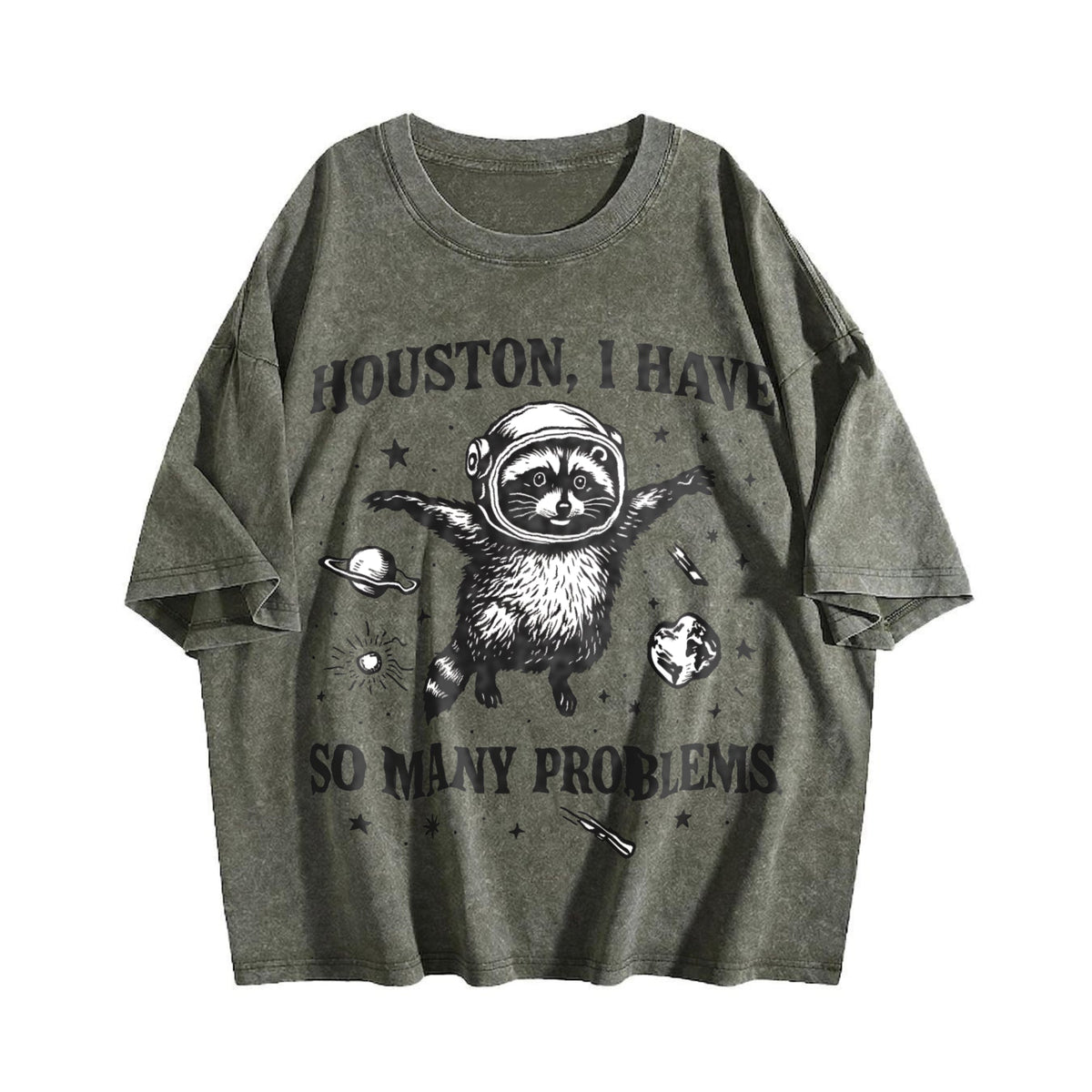 Houston I Have So Many Problems - Funny Space Raccoon product image 4