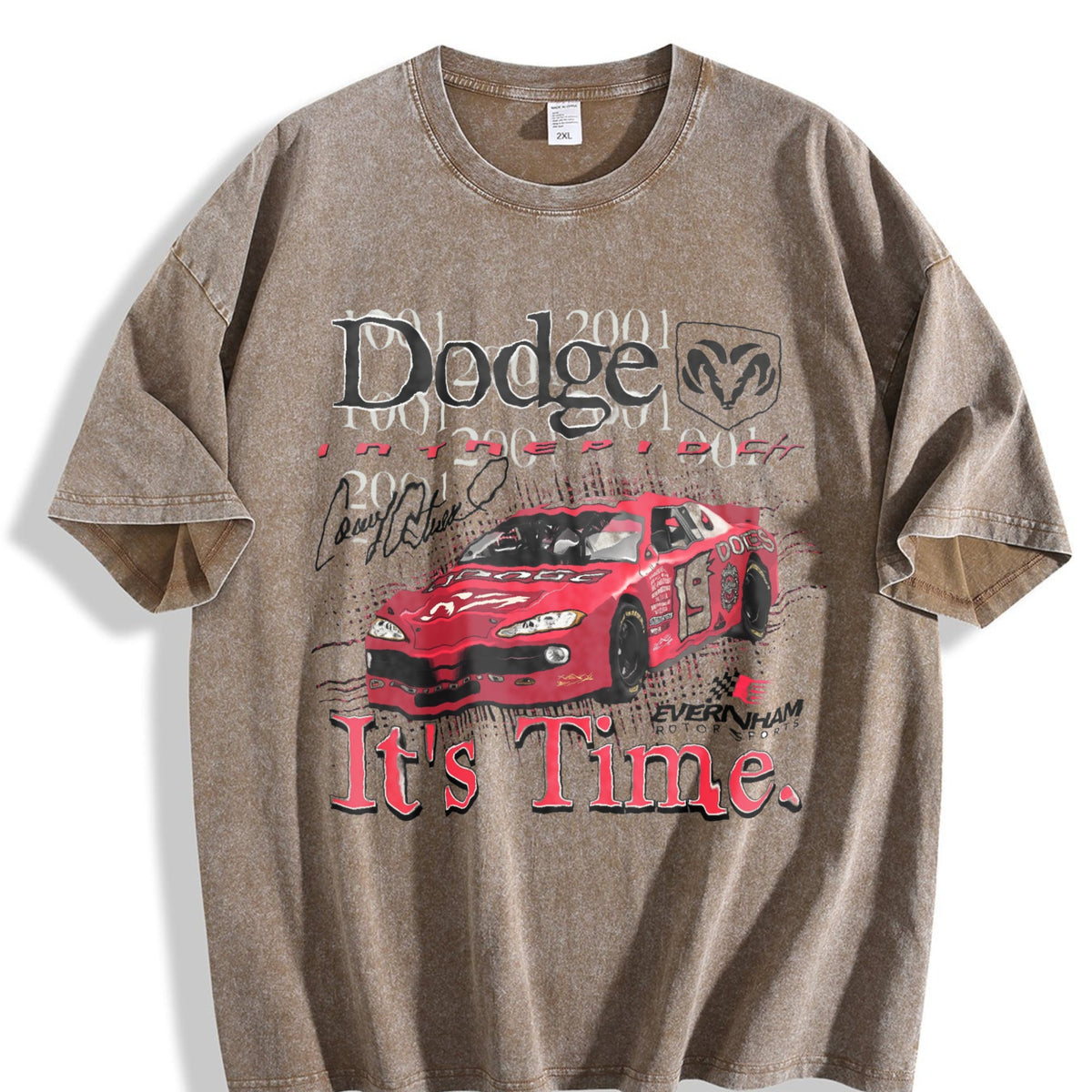 2001 Casey Atwood Dodge Medium White Vintage Washed T-Shirt product image 3