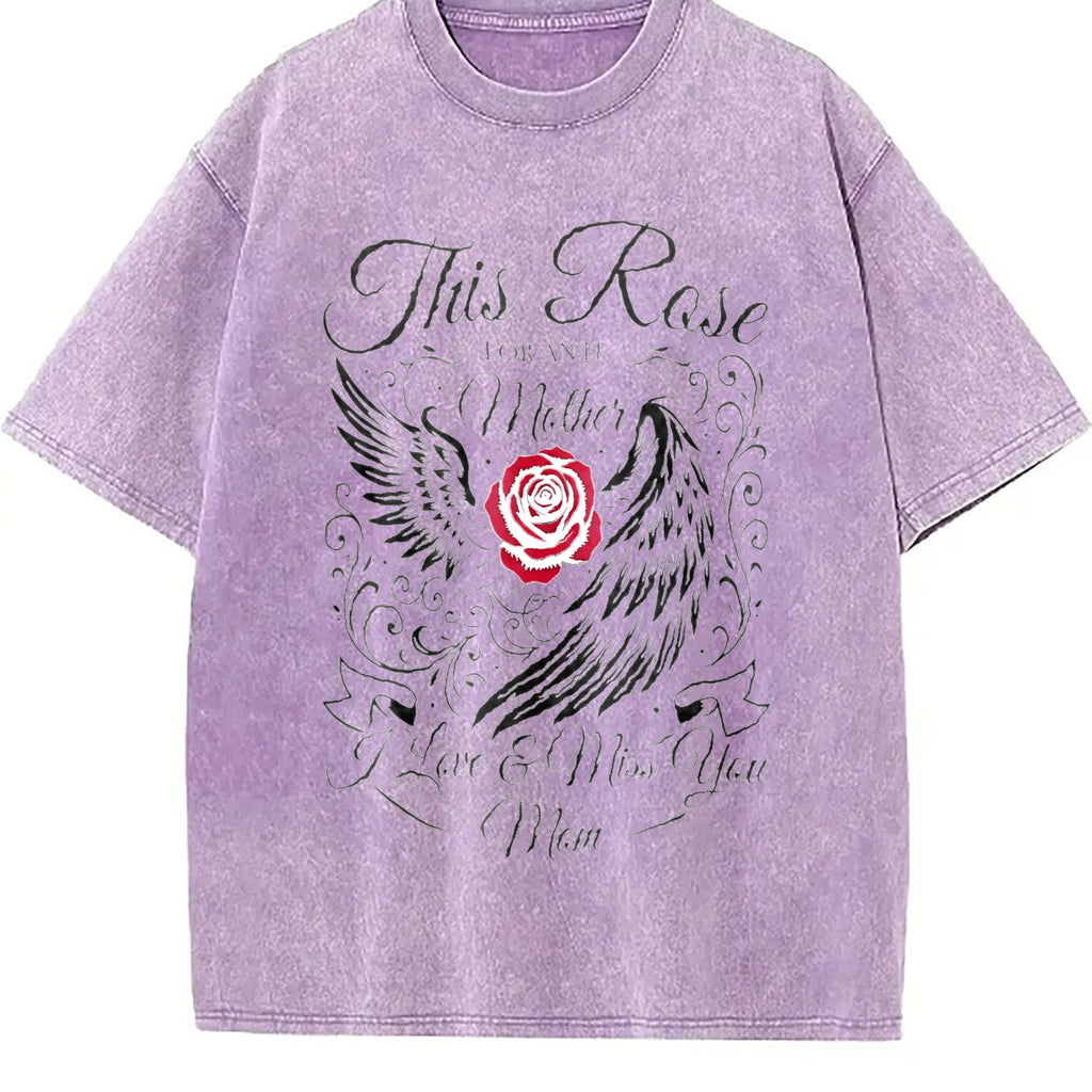 Sun-faded With Ornate White Wings And Red Rose Vintage product image 6