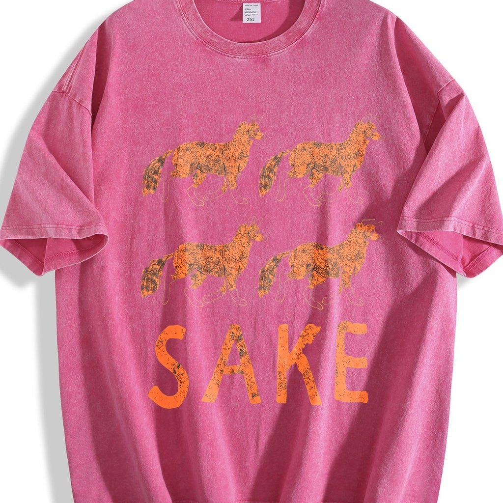 Four Fox Sake Funny Sarcastic Play On Words Text Vintage product image 7