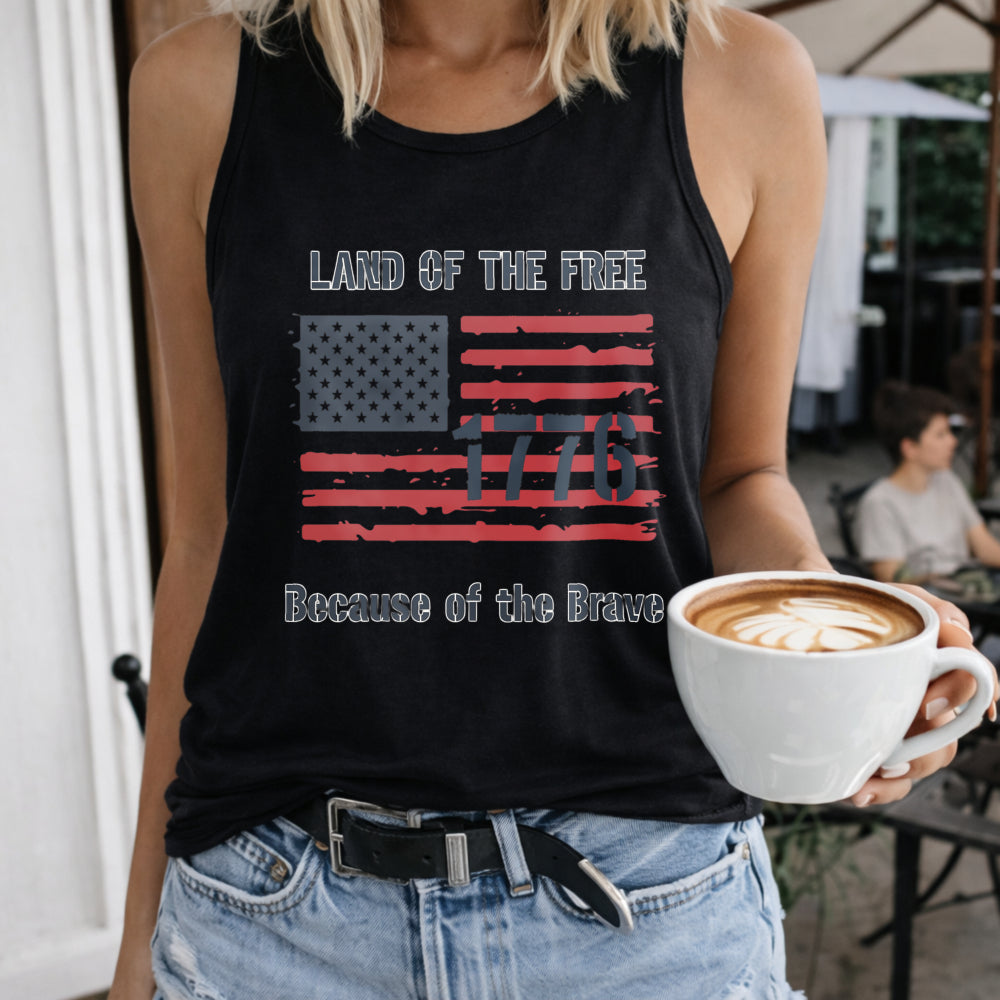 1776 Land Of The Free Because Of The Brave Women's Tank Top