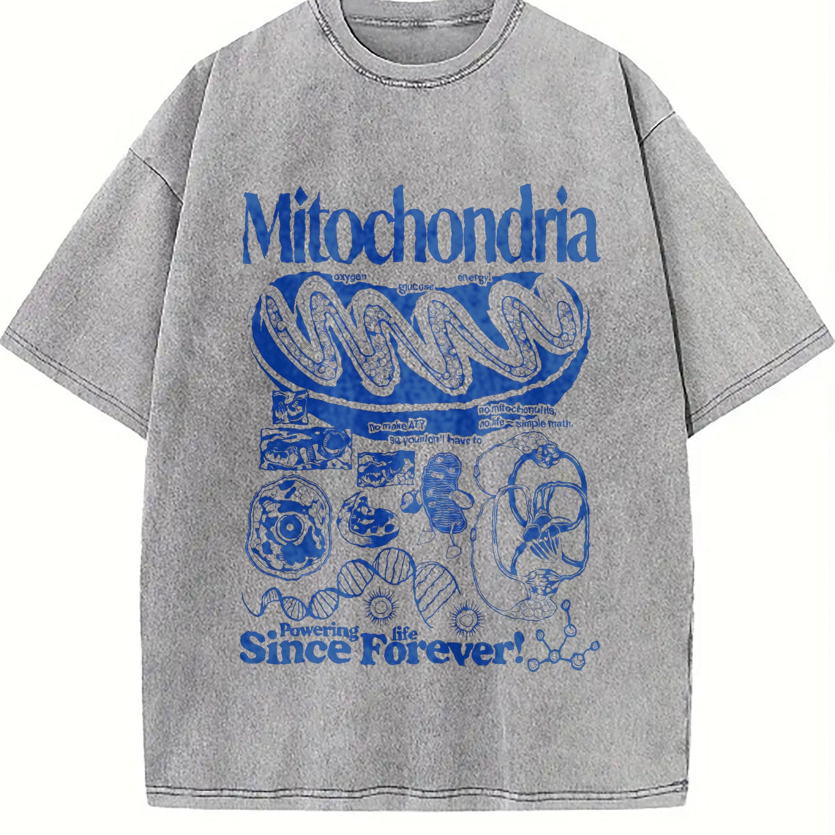 Mitochondria Science Vintage Washed T-Shirt product image 5