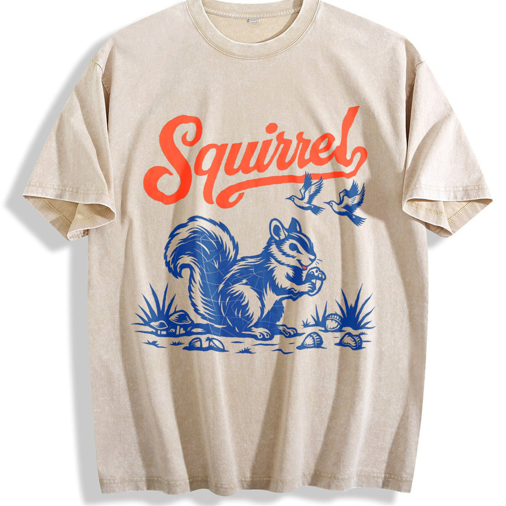 Squirrel : Woodland Animal Vintage Washed T-Shirt product image 1