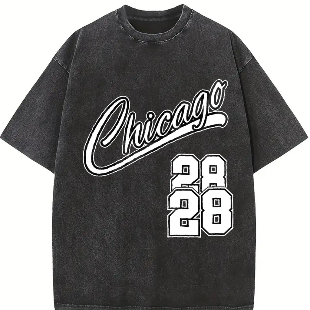 Letter & Figure And Shorts Set Vintage Washed T-Shirt product image 2