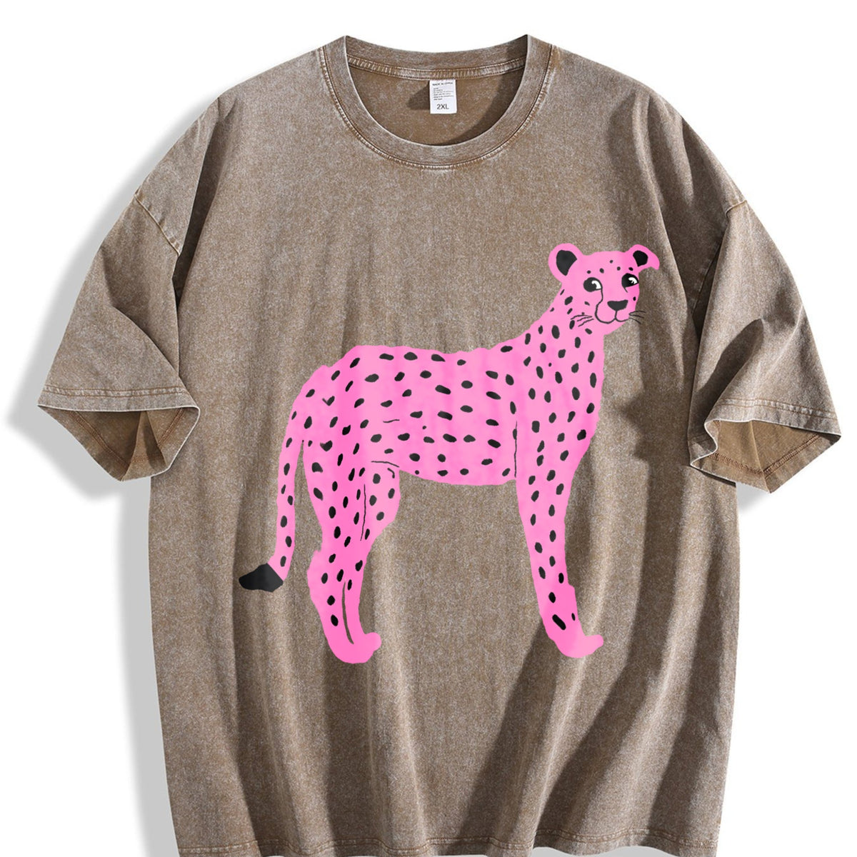 Pink Cheetah Vintage Washed T-Shirt product image 3