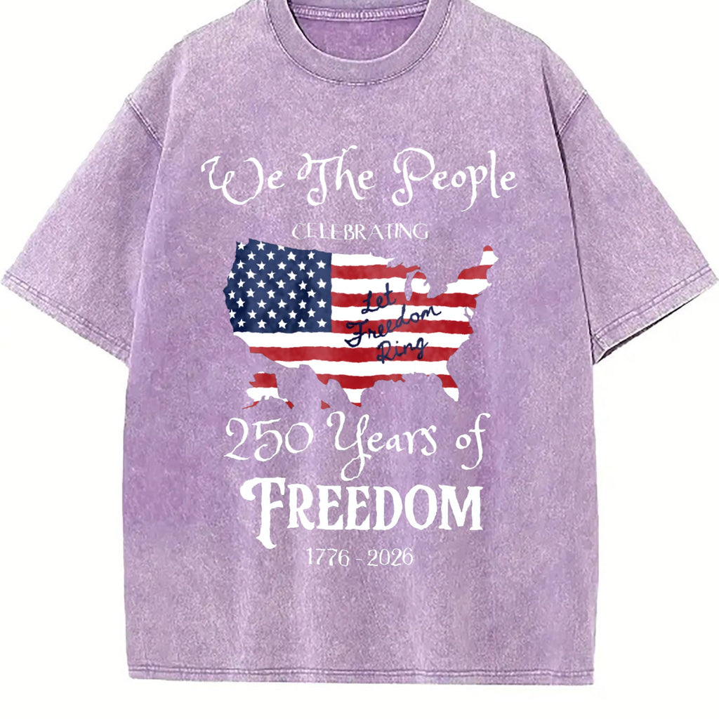 America 250 Years Of Freedom Vintage Washed T-Shirt product image 6