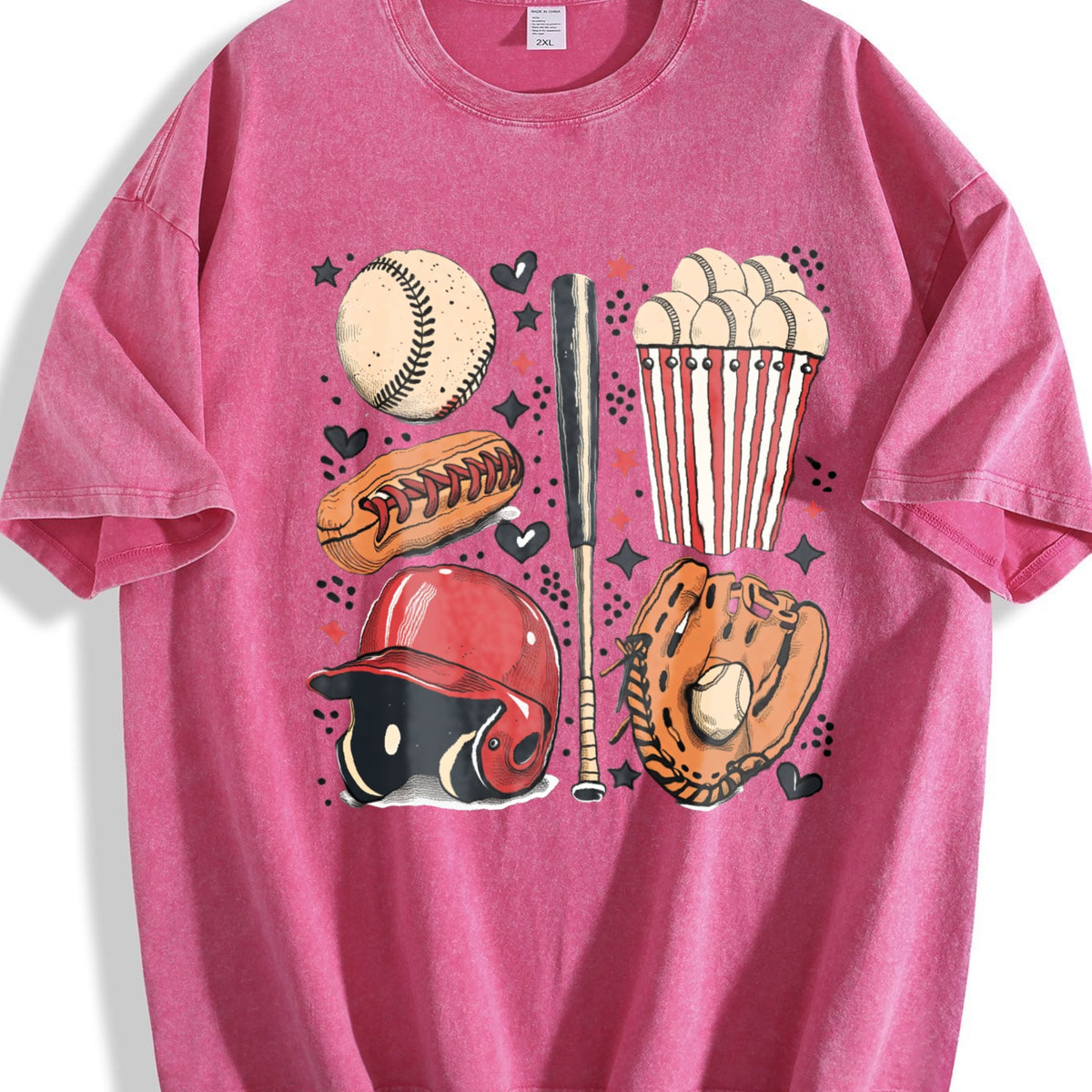 Baseball Fun Collection Vintage Washed T-Shirt product image 7