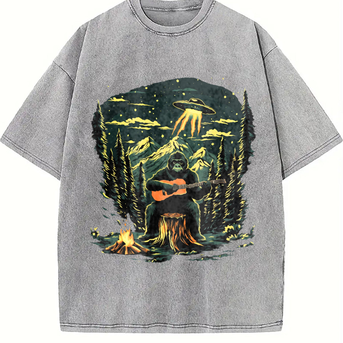 Gorilla Making Music Vintage Washed T-Shirt product image 5