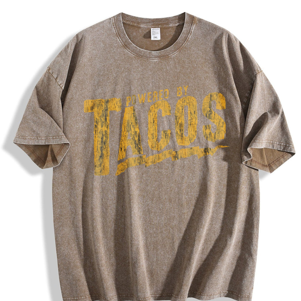 Powered By Tacos Funny Sarcastic For Guys Cool Vintage product image 3