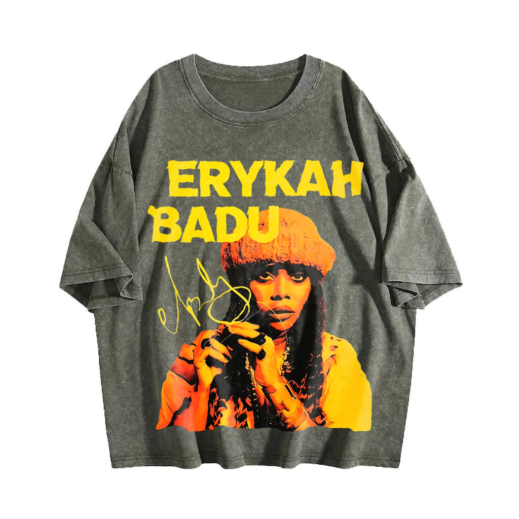 Erykah Badu Portrait Vintage Washed T-Shirt product image 4