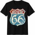 Route US 66 Highway Sign Summer Cotton T-Shirt product image 1