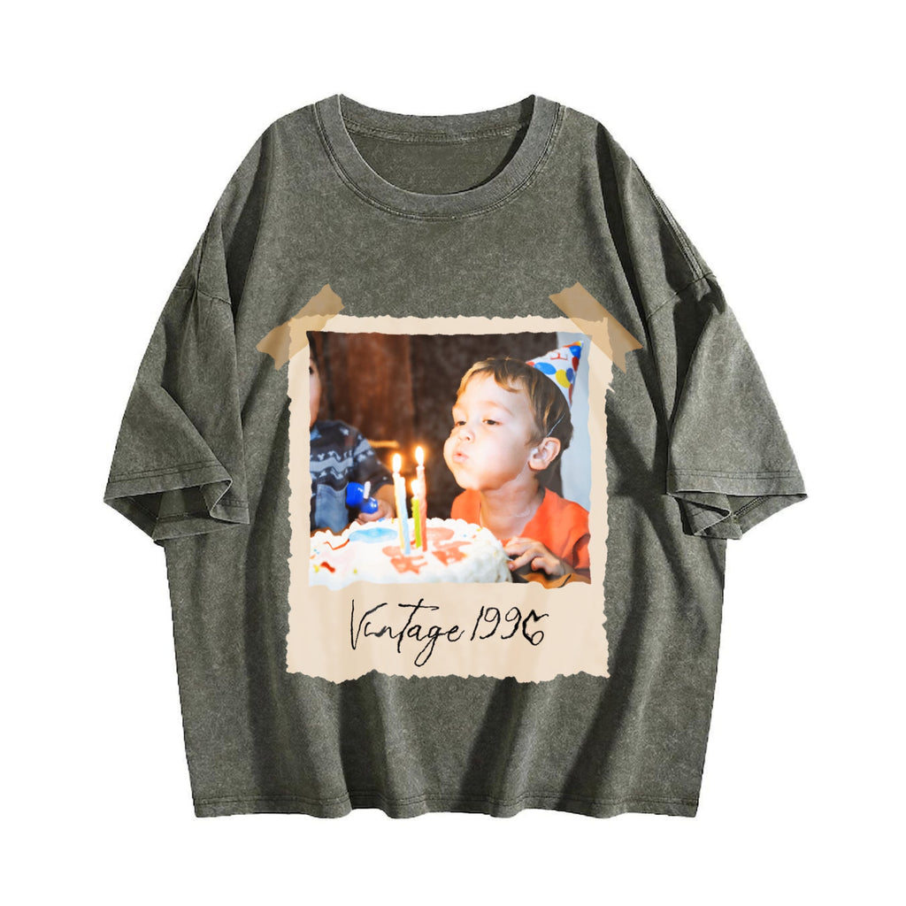 Photo And Year Vintage Washed T-Shirt product image 4