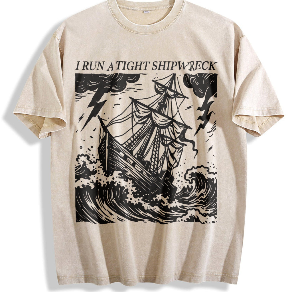 I Run A Tight Shipwreck Vintage Washed T-Shirt product image 1