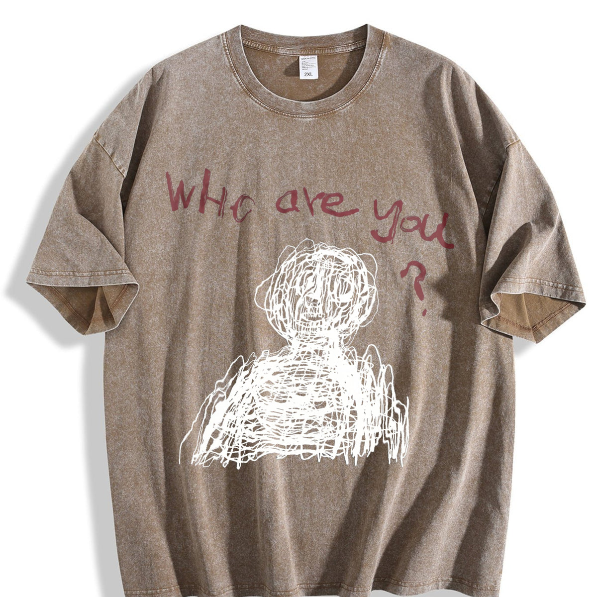 Abstract Who Are You Vintage Washed T-Shirt product image 3