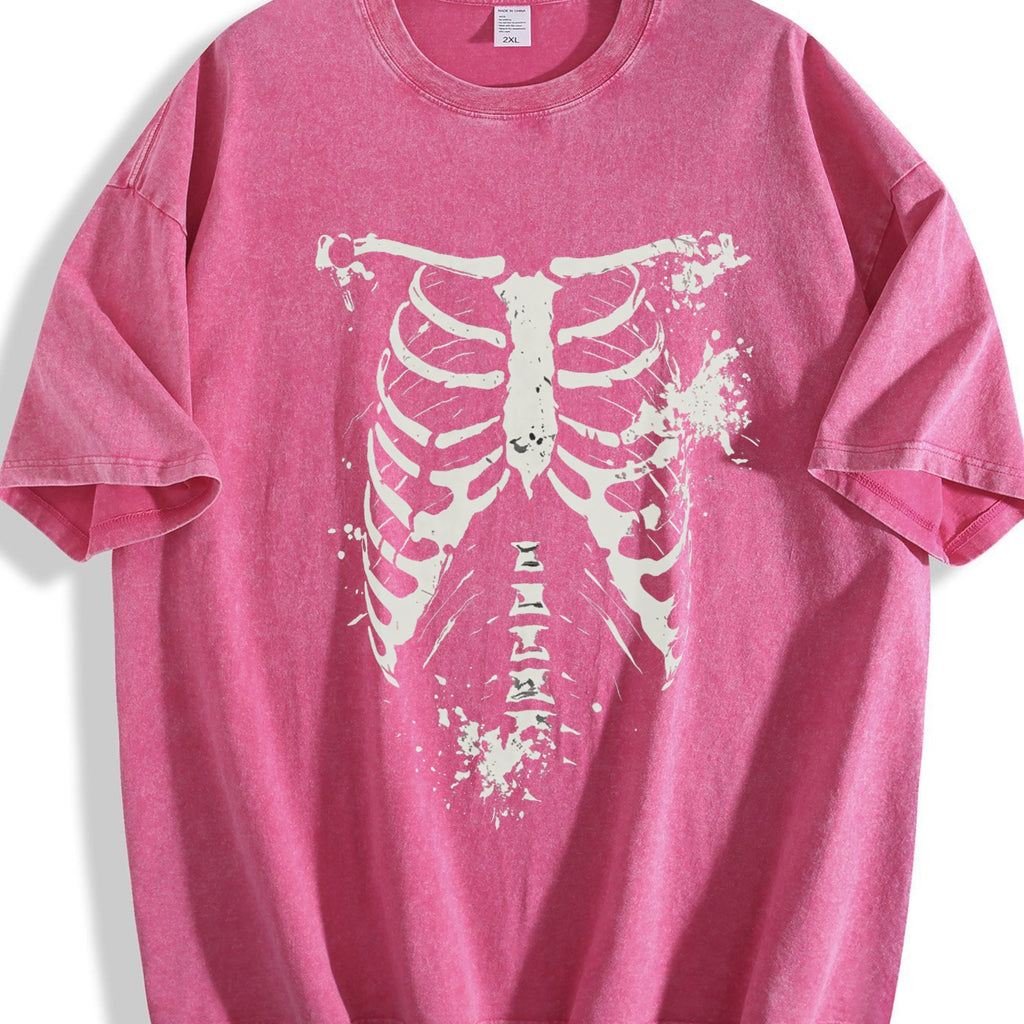 Egg Tart Direction Halloween Skull Vintage Washed T-Shirt product image 7