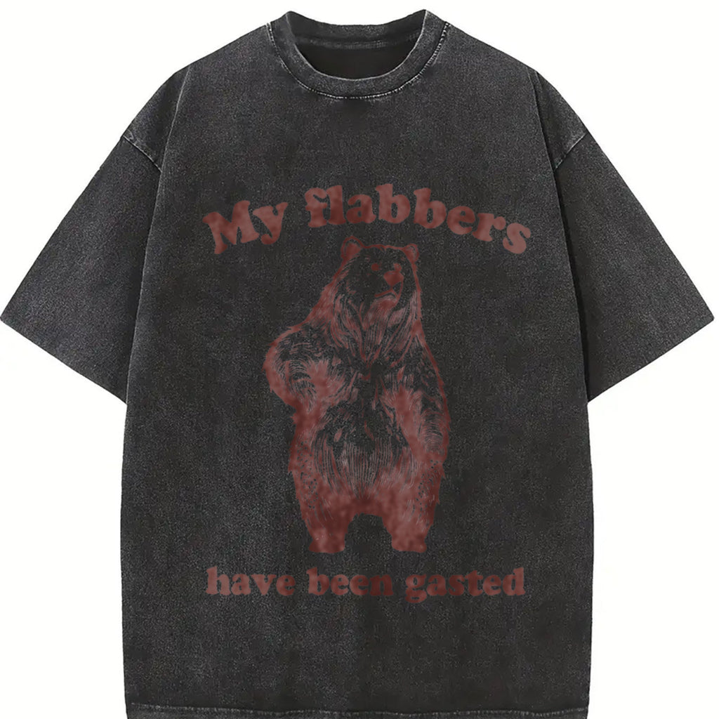 Funny Shocked Bear 90s Vintage Washed T-Shirt product image 2