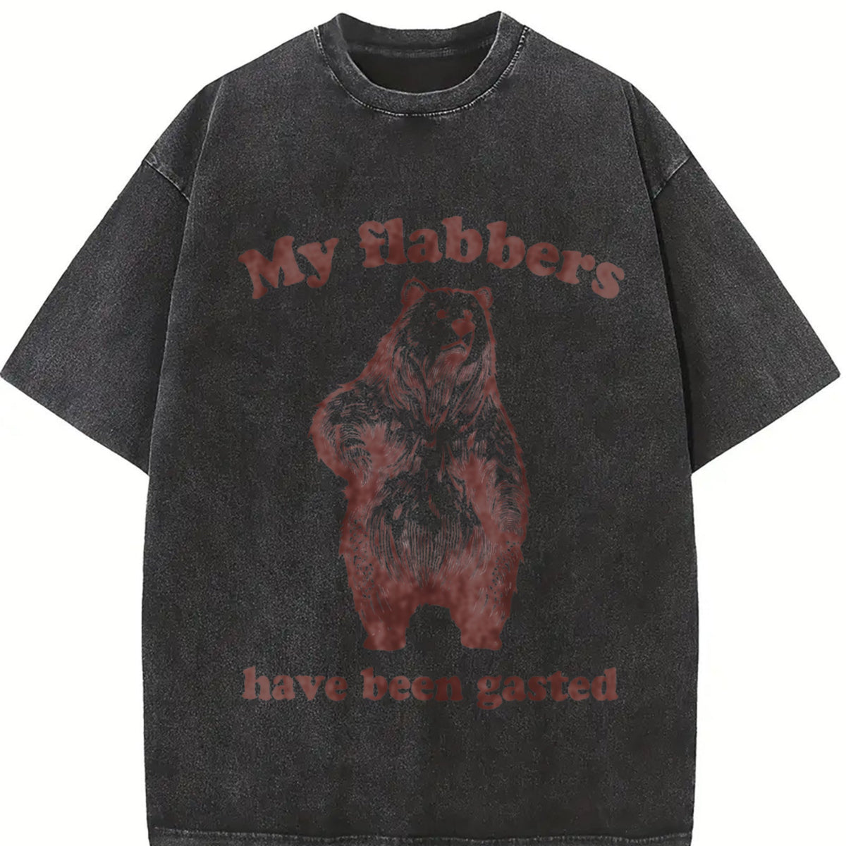 Funny Shocked Bear 90s Vintage Washed T-Shirt product image 2