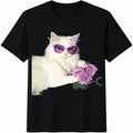 Wash White Cat Cotton T-Shirt product image 1