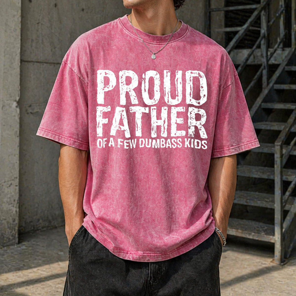 Proud Father Of A Few Dumbass Funny Fathers Day Vintage product image 7