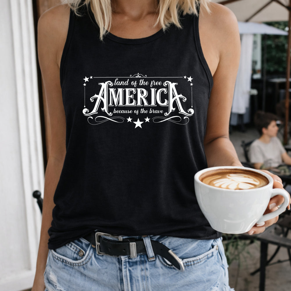 4th Of July America Land Of The Free Because Of The Brave Women's Tank Top