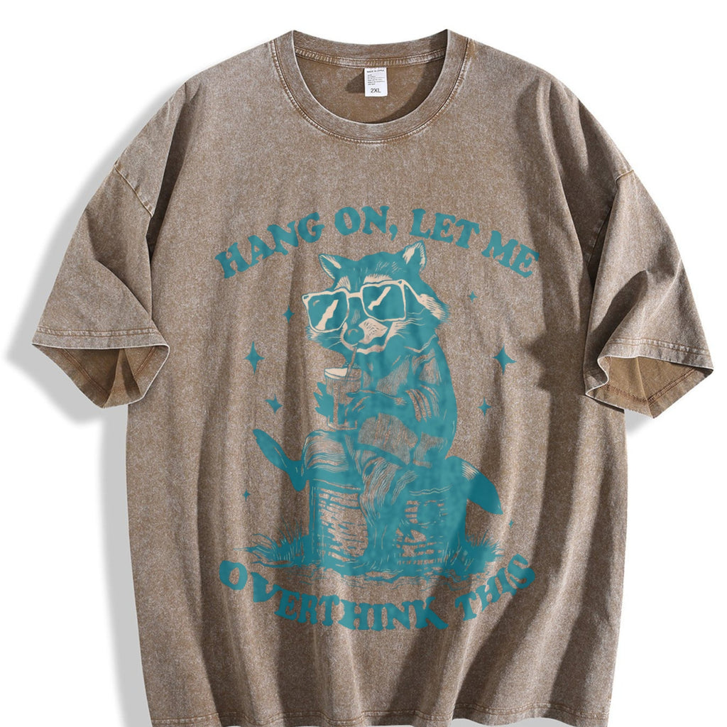 Funny Raccoon 90s Vintage Washed T-Shirt product image 3