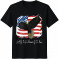 Land Of The Free Because Of Brave Patriotic Eagle Cotton product image 1