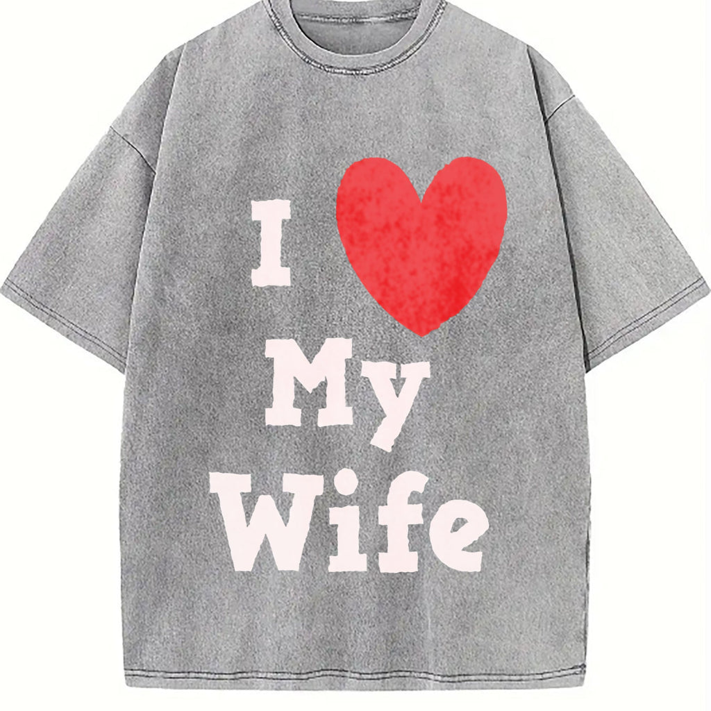 I Love My Wife Vintage Washed T-Shirt product image 5