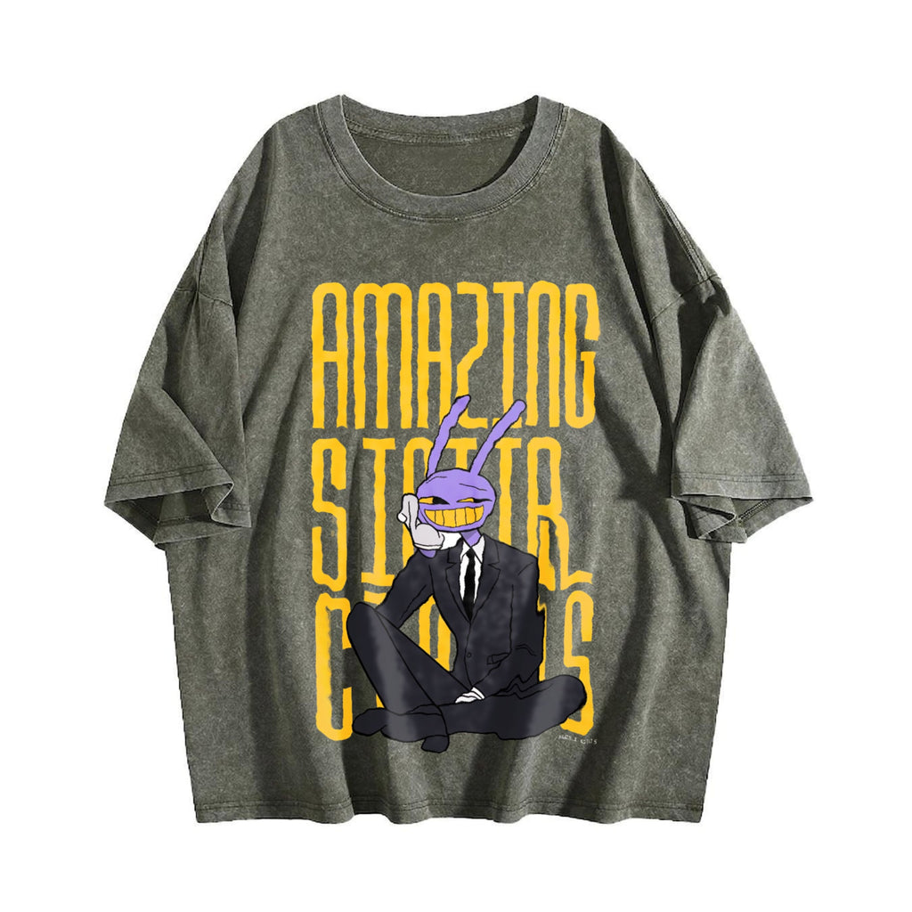 Black The Amazing Digital Circus Jax Vintage Washed T-Shirt product image 4